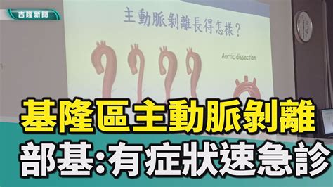 基隆林三齊郭鐘太主動脈剝離心肌梗塞衛福部基隆醫院急診醫學部vip急診症狀胸痛背痛肢體無力麻木基隆主動脈剝離救回1