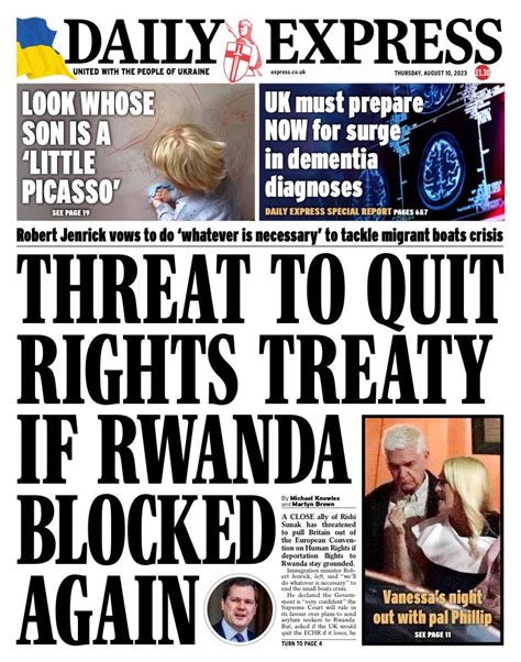 Daily Express Front Page Th Of August Tomorrow S Papers Today