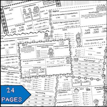 Thanksgiving Rd Grade Math Morning Work Third Grade Spiral Review