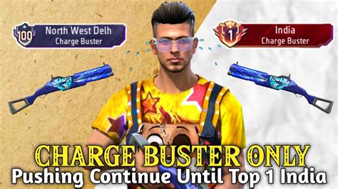 Pushing TOP 1 In Charge Buster Free Fire Solo Rank Push With Tips And