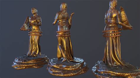 FortunaStatue three bronze statues 3D model | CGTrader