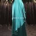 Latifa Teal Two Piece Satin Jilbab With Skirt Long Loose Etsy