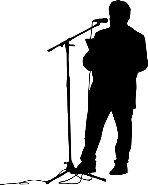 10 Person With Microphone Silhouette (PNG Transparent) | OnlyGFX.com