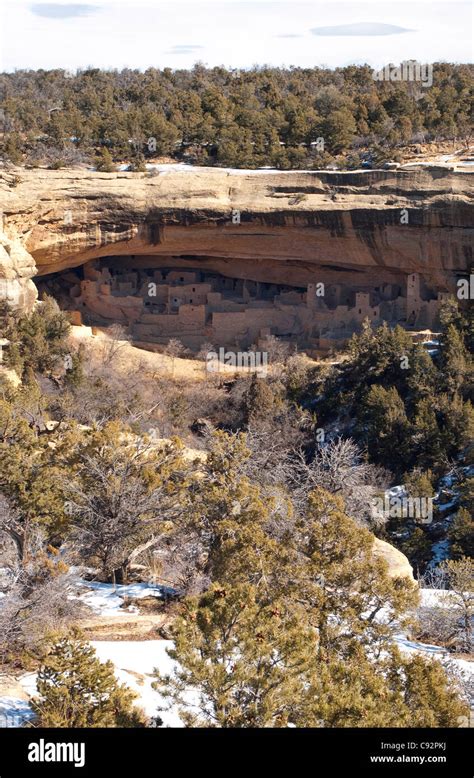 Anasazi, Indian cliff dwellings, Cliff Palace at Mesa Verde National ...