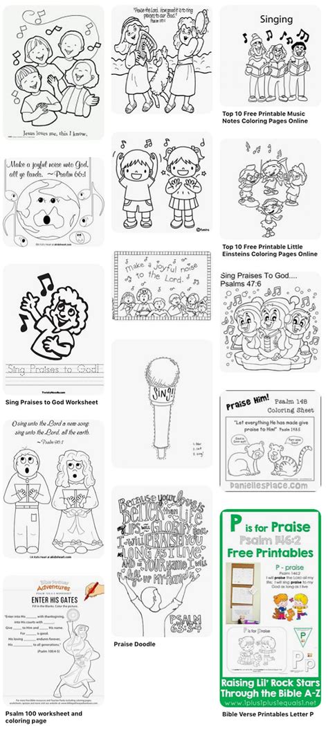 Make A Joyful Noise Unto The Lord Coloring Pages