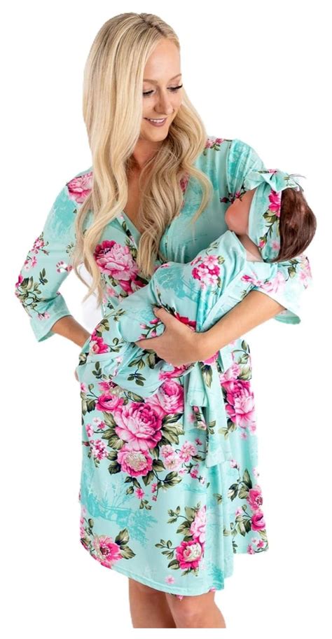 Maternity Robe & Swaddle Set, Mommy and Me Outfits For Mom & Baby ...