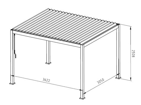 Coolaroo Mandalay 3x36m Semi Permanent Louvre Gazebo Furnitureokay®