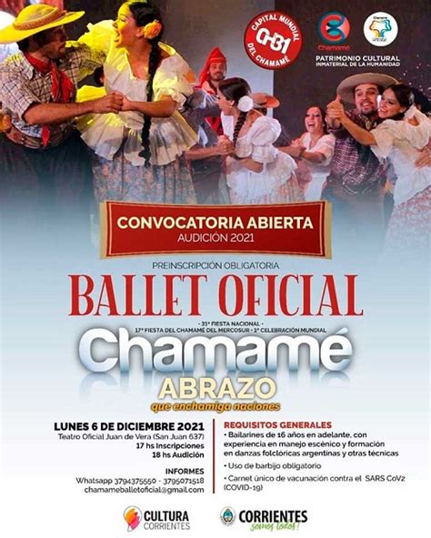 Convocatoria para integrar el Ballet Oficial de la 31ª Fiesta Nacional