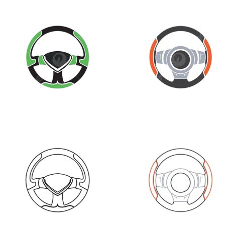 عجلة القيادة ناقلات صورة الشعار رمز السيارات الحرارة المعدنية المتجه