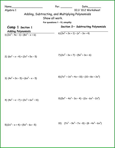 Multiplying Polynomials Worksheet Kuta Worksheetpedia 3a2