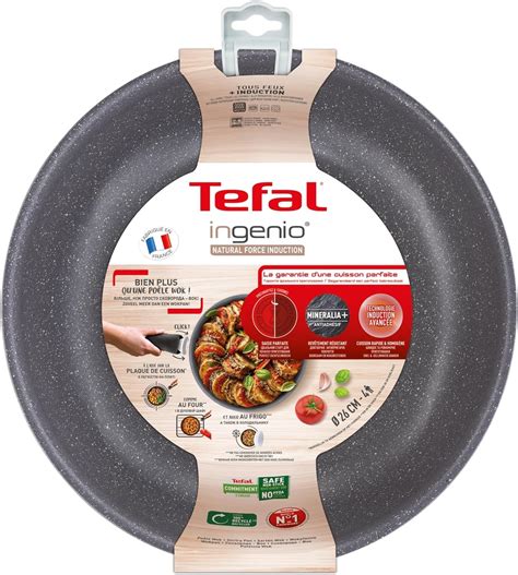 Tefal Ingenio Padella Wok 26 Cm Induzione Rivestimento Antiaderente