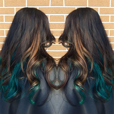 Subtle Teal Hair Highlights