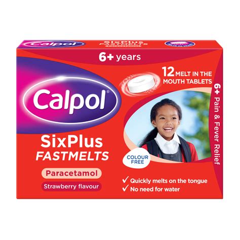 Buy Calpol Sixplus Fastmelt Tablets 12 Tablets Online