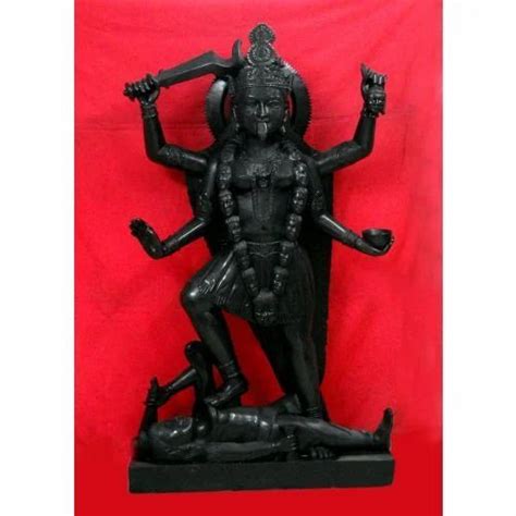 Polished Mahakali Marble Statue For Shiny Dust Resistance Pattern