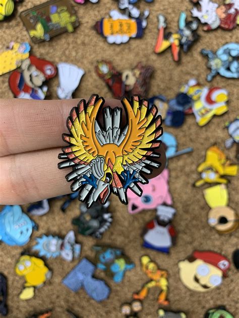 Shiny Ho Oh Pokemon Custom Enamel Pin Pins Pin Badge Enamel Etsy