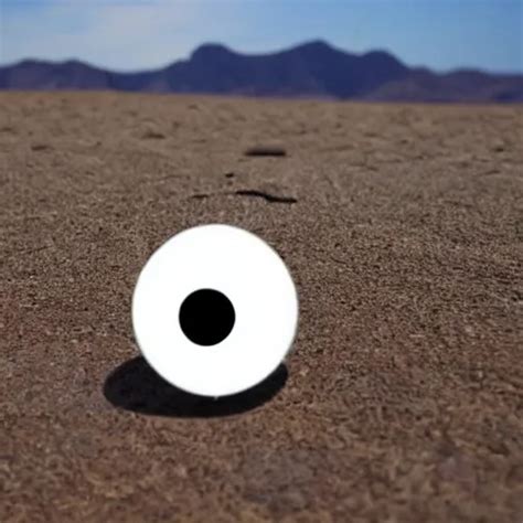 A Smooth Stone That Has Googly Eyes On A Desert Stable Diffusion