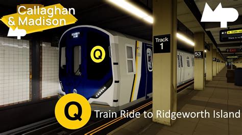 Pta Subway The Callaghan Madison Avenue Lines Q Train Ride To Ridgeworth Island Youtube