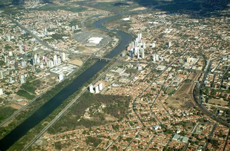 Aerial view of the city, with the Poti River through the city in ...