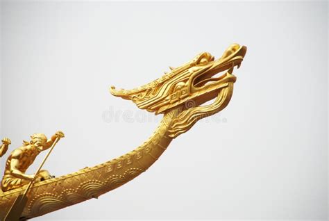 Chinese dragon boat stock photo. Image of gold, chinese - 12399120