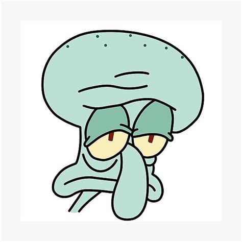 "tired squidward | exhausted squidward | help squidward" Photographic ...