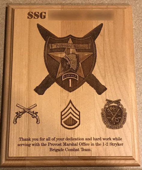 Army Pcs Ets Plaque Usa Customized And Laser Engraved Red Alder Walnut Made In U S A