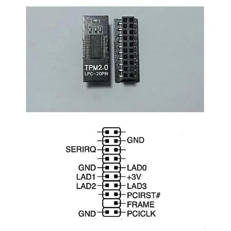 20pin Lpc TPM 20 carte mère multi marques Module de sécurité de