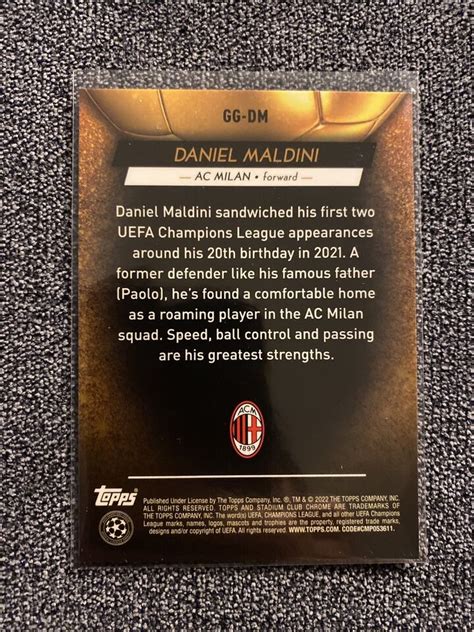 Topps Chrome Stadium Club Daniel Maldini Glimpses Of Gold