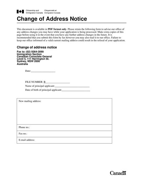 Free Printable Change Of Address Letter Templates [PDF, Word] Business