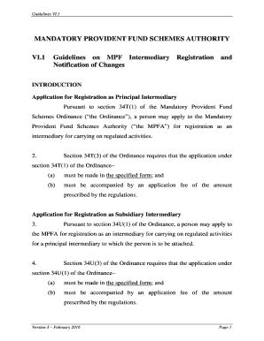 Fillable Online Mandatory Provident Fund Schemes Authority Vi Fax