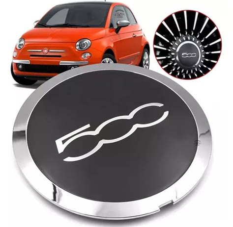 Calota Miolo Roda Fiat 500 Central Calotinha Emblema Cromado