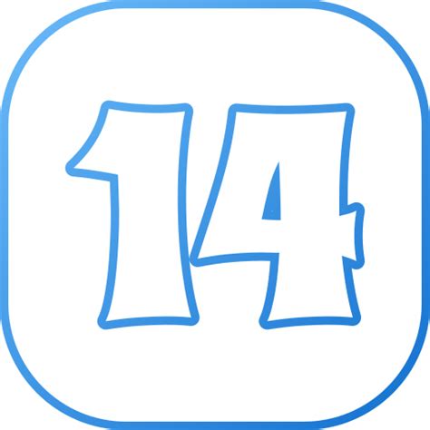 number  generic gradient outline icon