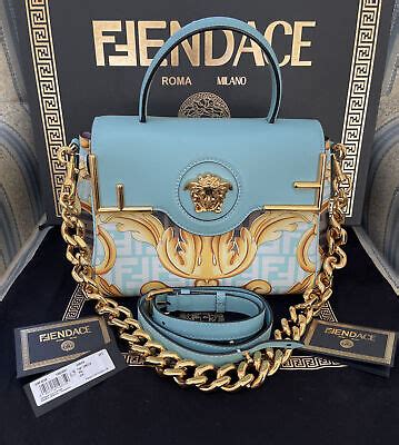 Fendace Fendi X Versace Collaboration La Medusa Turquoise Black Gold