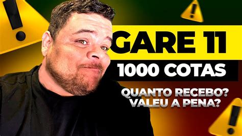 1000 COTAS DO GARE11 QUANTO GANHO DE DIVIDENDOS MENSAIS VALEU A PENA