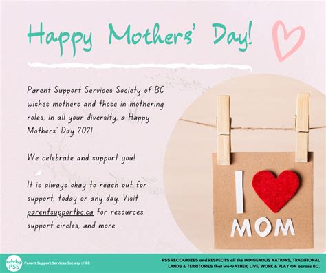 Happy Mothers Day Parent Support Services Society Of Bc