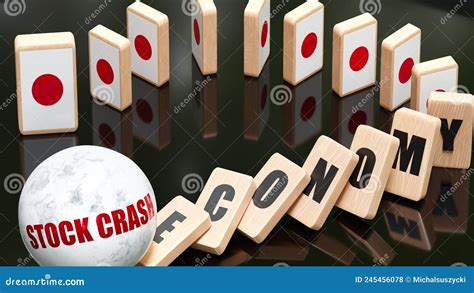 Japan And Stock Crash Economy And Domino Effect Chain Reaction In