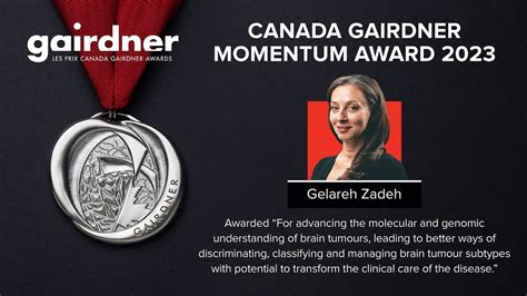 2023 Canada Gairdner Momentum Award Laureate Dr Gelareh Zadeh YouTube