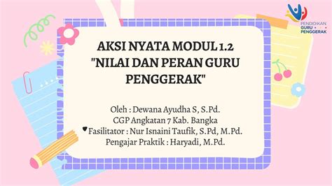 AKSI NYATA MODUL 1 2 NILAI DAN PERAN GURU PENGGERAK YouTube