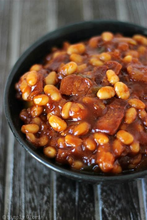 Baked Beans With Bacon - Simply Gloria