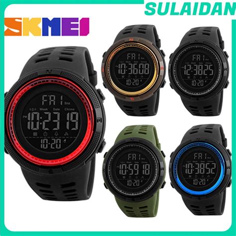 Jam Tangan Lelaki Skmei Rel Gio Led Digital Atm Prova D Gua