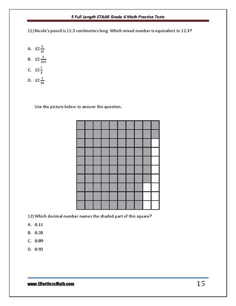 Full Length Staar Grade Math Practice Tests The Practice You Need