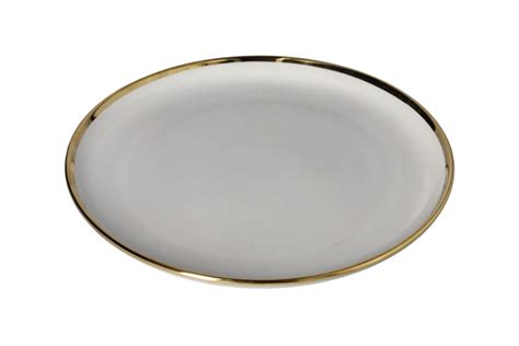 Gray Gold Rimmed Dinner Plate Inch Danny Home