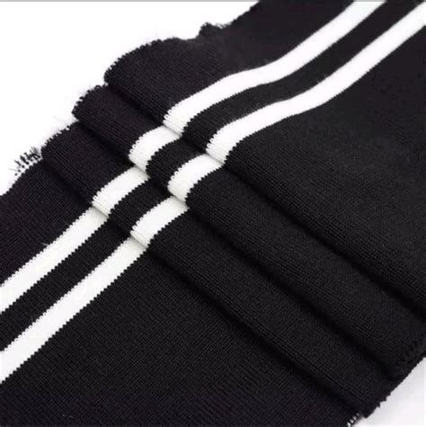 Black Polyester Lycra Rib Fabric Print Check Stripes At Rs 130 Kg In