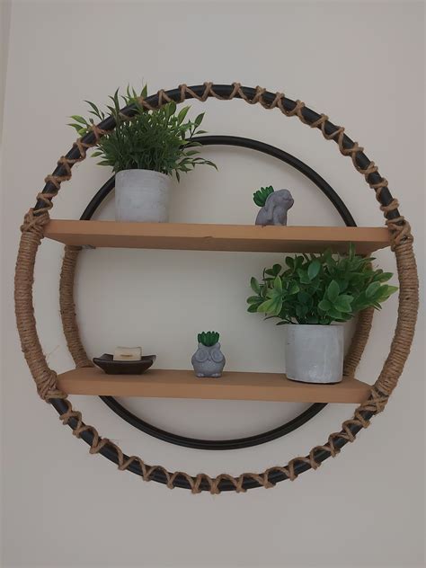 Hula Hoop Shelf Diy Crafts For Home Decor Dollar Store Diy Diy Wall