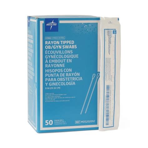 Medline Swab Rayon Tip Ob Gyn 8 Sterile MDS202092Z