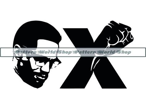 Malcolm X Stencil