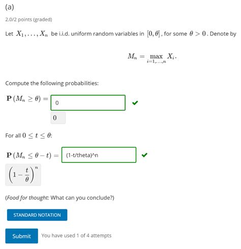 Solved A 2 0 2 Points Graded Let X1 Xn Be I I D