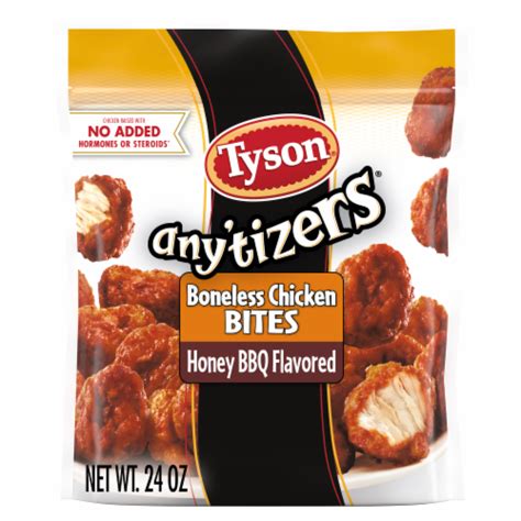 Tyson Any Tizers Frozen Honey BBQ Boneless Chicken Bites 24 OZ