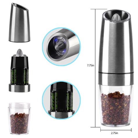 Modern Electric Spice Grinder - Automatic Gravity Grinder with LED in ...