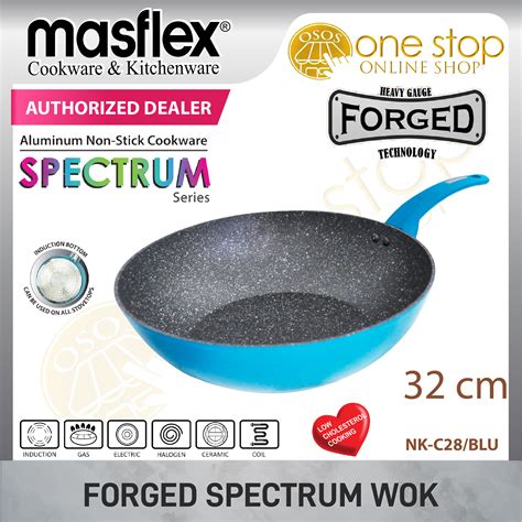 Masflex Original Spectrum Aluminum Non Stick Induction Wok Pan Cm Nk