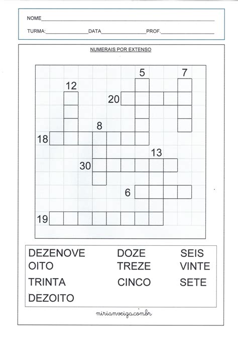 Atividade Escrita Dos N Meros Por Extenso Ano Librain